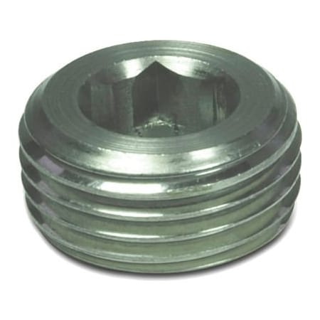 J.W. Winco Stainless Steel Threaded Plug, D in 906, M8 x 1.0 Tapered Thread, Internal Hex, 4 mm Drive  906-NI-M8X1-A